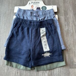NWT Pekkle boys 4 pack shorts sizes 2T, 3T, 4T, 5